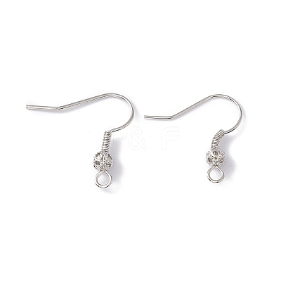 Brass Round Beaded Earring Hooks LS-KK-G438-01P-1