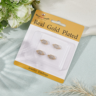 6Pcs Brass Micro Pave Clear Cubic Zirconia Box Clasps KK-BBC0019-66-1