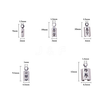 304 Stainless Steel Folding Crimp Ends STAS-CJ0001-49-1