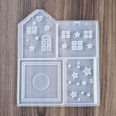Patchwork House Christmas DIY Pendant Decoration Silicone Molds DIY-M057-01A-1