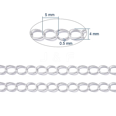 Brass Twisted Chains X-CHC-Q001-5x4mm-S-1
