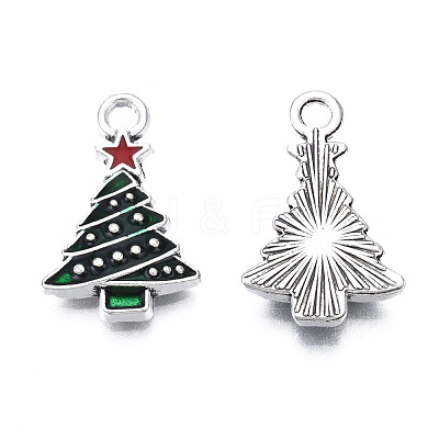 Christmas Alloy Enamel Pendants X-ENAM-N054-84-1