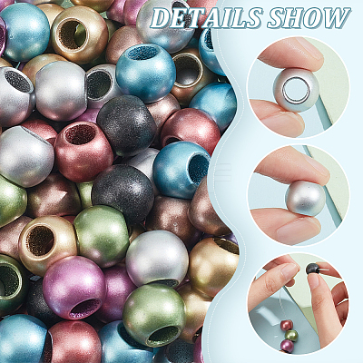 Opaque Acrylic Bead OACR-WH0037-08-1