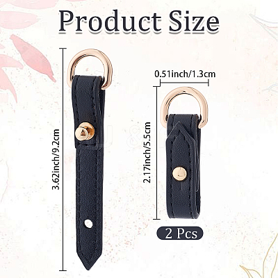 2Pc Alloy & Microfiber Suspension Clasps AJEW-CL0005-19A-1
