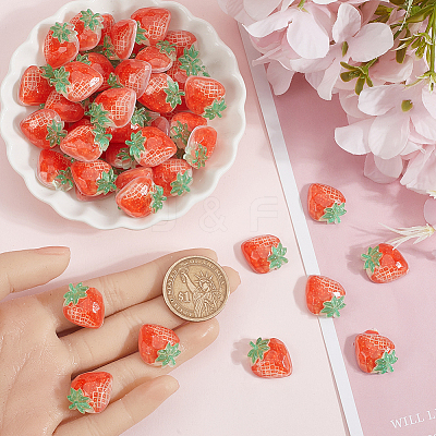 60Pcs Opaque Resin Cabochons DIY-SC0028-30A-1