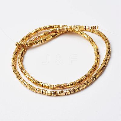 Non-magnetic Synthetic Hematite Bead Strands G-P262-23-3x1mm-G-1