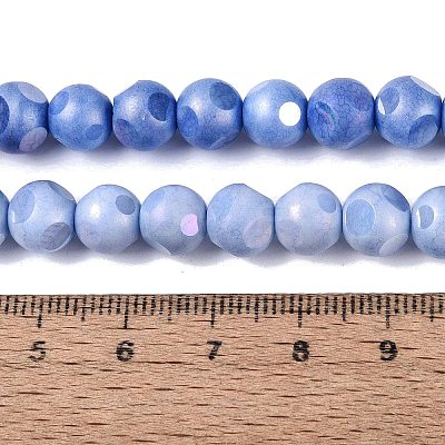 Ombre Effect Dyed Electroplate Opaque Glass Beads Strands EGLA-Q130-01A-04-1