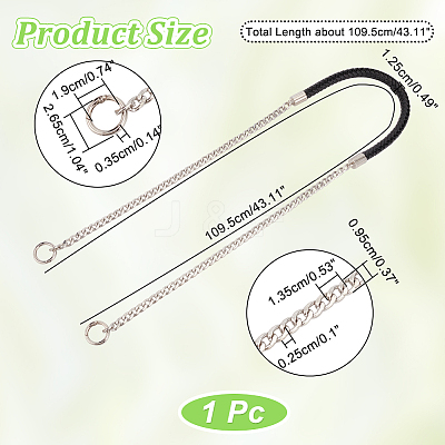 PU Leather Braided Rope Shoulder Strap FIND-WH0152-160-1