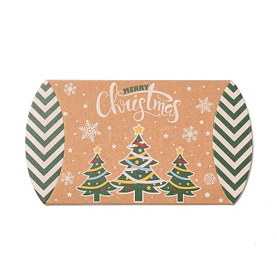 Christmas Theme Cardboard Candy Pillow Boxes CON-G017-02F-1