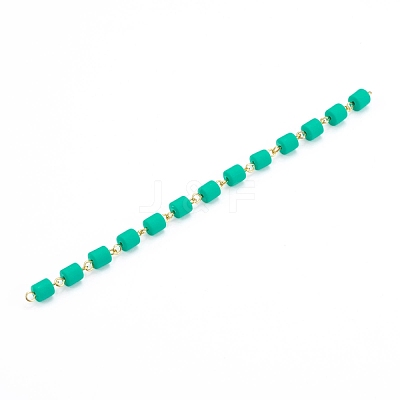 Handmade Polymer Clay Beaded Chain AJEW-JB00926-06-1