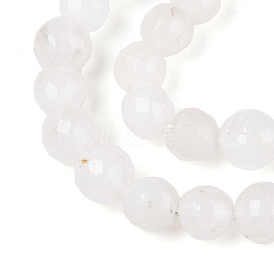 Dyed Natural White Jade Beads Strands X-G-T139-6mm-60-26-1