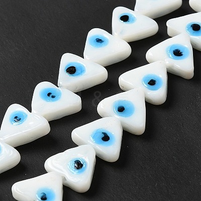 Evil Eye Handmade Lampwork Beads Strands LAMP-G154-05G-1