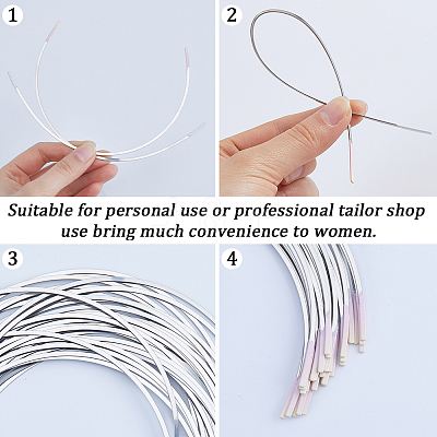 201 Stainless Steel Bra Underwire FIND-WH0421-34E-1
