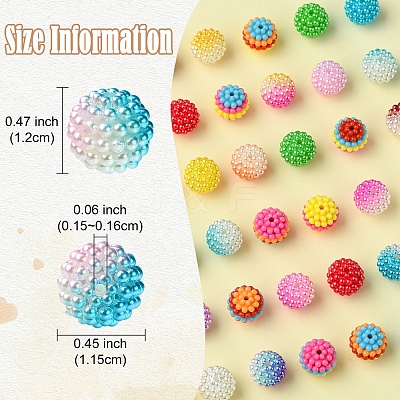3 Styles ABS Plastic Beads KY-FS0001-24-1