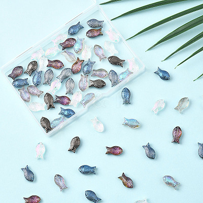 80Pcs 4 Colors Transparency Electroplate Glass Beads GLAA-SC0002-88A-1