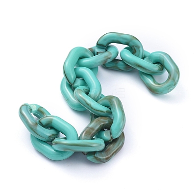 Transparent Acrylic Handmade Cable Chain AJEW-JB00542-05-1
