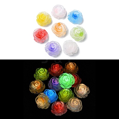 Flower Resin Cabochons CRES-Q006-06A-1