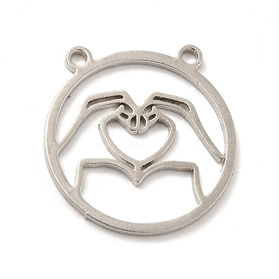 Non-Tarnish 201 Stainless Steel Outline Pendants STAS-E175-02P-1