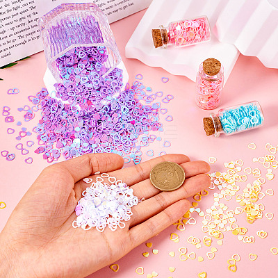125G 5 Colors Plastic Sequins Beads PVC-TA0001-05B-1