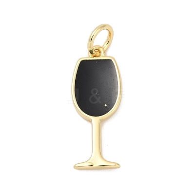 Brass Enamel Pendants KK-U062-02B-04-1
