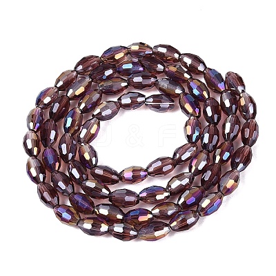 Electroplate Transparent Glass Beads Strands GL-N002-01A-A16-1