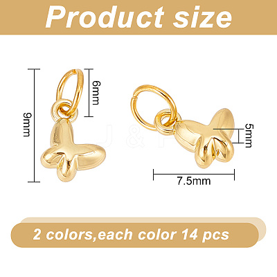 28Pcs 2 Colors Alloy Charms FIND-AR0003-87-1