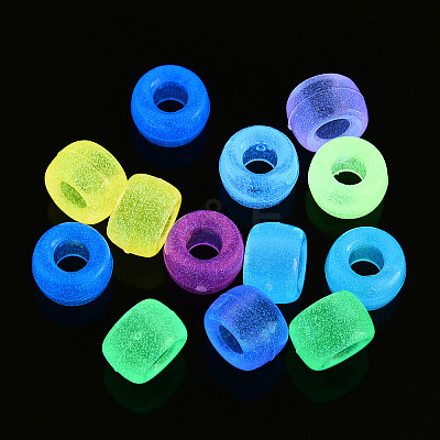 Transparent Luminous Acrylic Beads X-OACR-N137-33-1