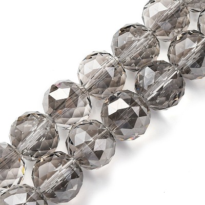 Transparent Electroplate Glass Beads Strands EGLA-N002-34F-F02-1