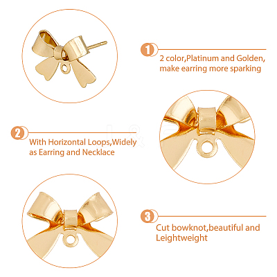 20Pcs Brass Stud Earring Findings KK-FH0004-80-1