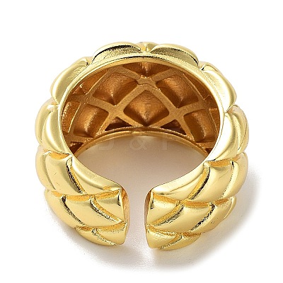 Brass Open Cuff Ring RJEW-E292-03G-1