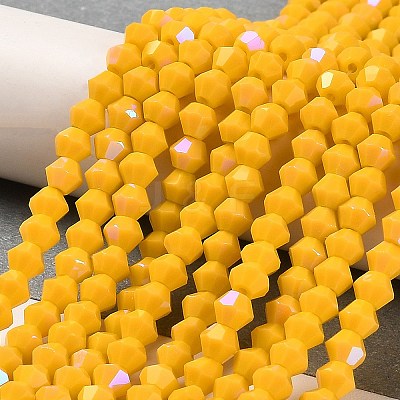 Opaque Solid Color Imitation Jade Glass Beads Strands LS-GLAA-F029-P4mm-D04-1