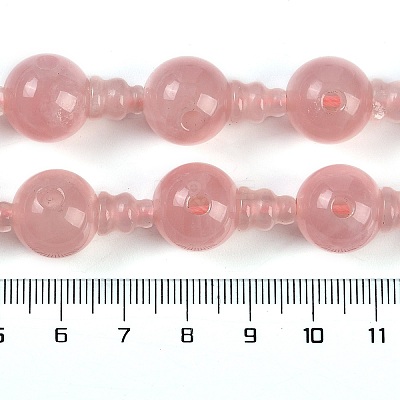Natural Rose Quartz 3-Hole Guru Beads Strands G-H064-E01-02-1