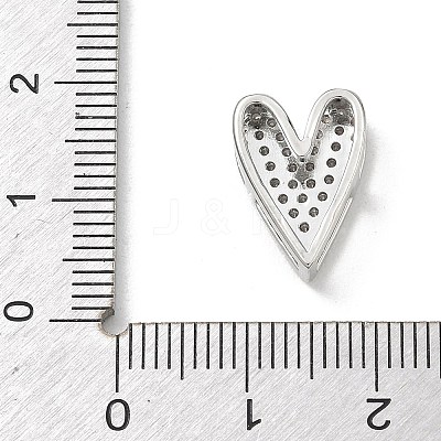 Valentine's Day Brass Micro Pave Clear Cubic Zirconia Charms KK-A300-20P-1