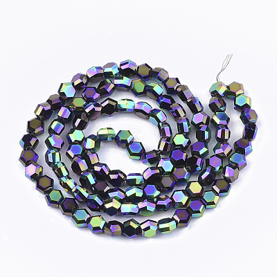 Electroplate Glass Beads Strands EGLA-T018-03-B01-1