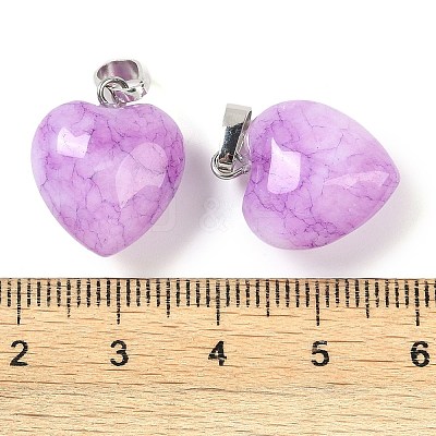Dyed Natural Jade Pendants G-J386-H14-P-1
