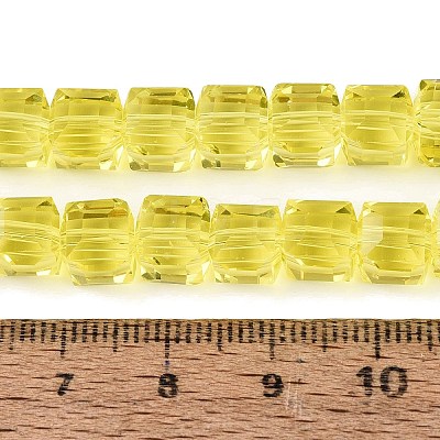Transparent Glass Beads Strands GLAA-R041-8x8mm-A01-1