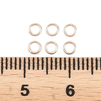 Brass Closed Jump Rings KK-D257-01RG-10-1