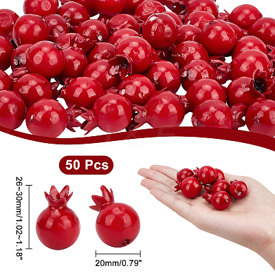 Mini Foam Imitation Pomegranate LS-DJEW-WH0038-31-1