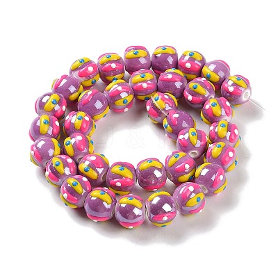 Handmade Porcelain Beads Strands PORC-L078-01K-1