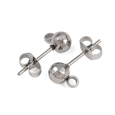 304 Stainless Steel Stud Earring Findings STAS-A119-06P-1