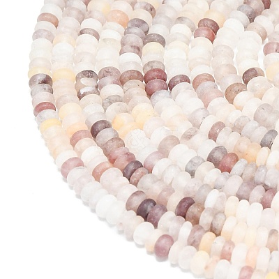 Natural Violet Strawberry Quartz Beads Strands G-P575-A57-4x2mm-1