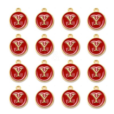 Golden Plated Alloy Enamel Charms LS-X-ENAM-S118-03Y-1