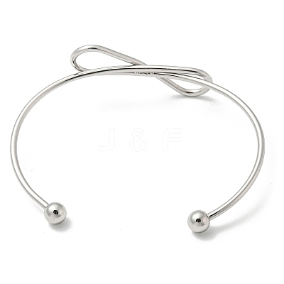 Non-Tarnish 304 Stainless Steel Cuff Bangles BJEW-K238-14P-1
