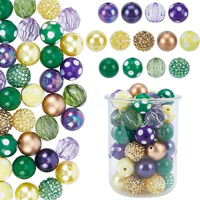 Mixed Style Acrylic Beads MACR-PH0001-60-1
