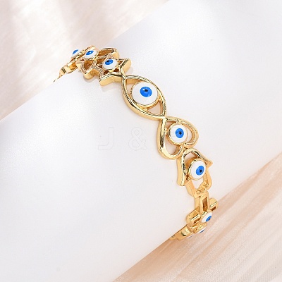 Brass Cuff Bangles for Women BJEW-C140-34G-1