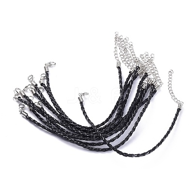Trendy Braided Imitation Leather Bracelet Making BJEW-S076-002-1