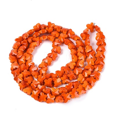 Opaque Glass Beads Strands GLAA-Q118-01B-C03-1