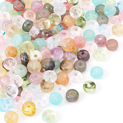 140Pcs 7 Colors Transparent Acrylic Beads OACR-TA0003-97-1