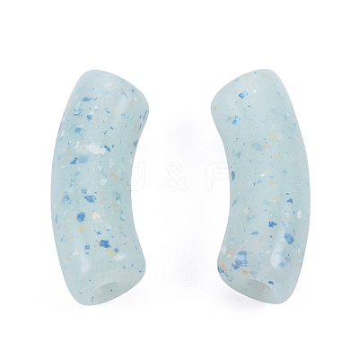 Marbled Stone Style Opaque Acrylic Beads OACR-G009-04B-1