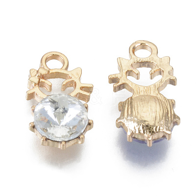 Alloy Rhinestones Pendants PALLOY-T073-02C-RS-1